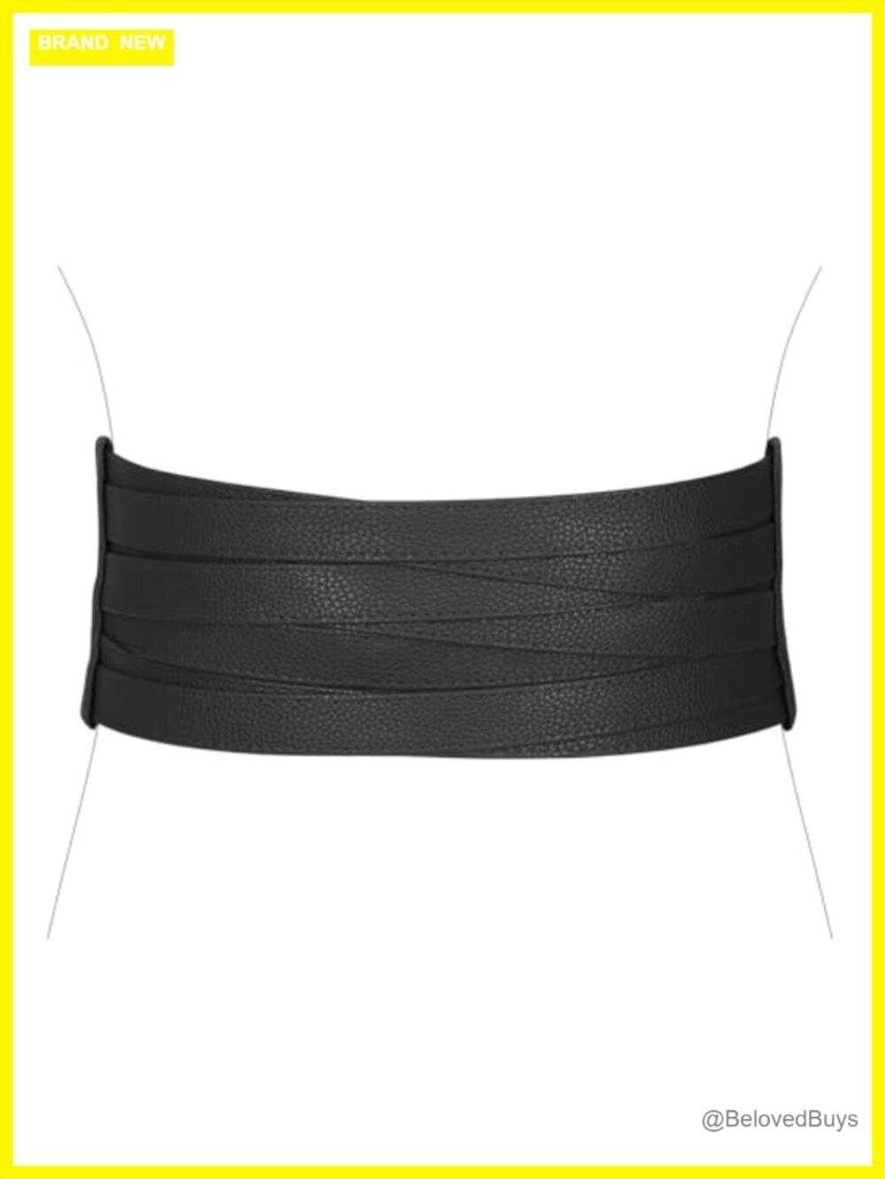 Women Faux Leather Braided Elastic Waist Belt for Dresses Stretch Belt